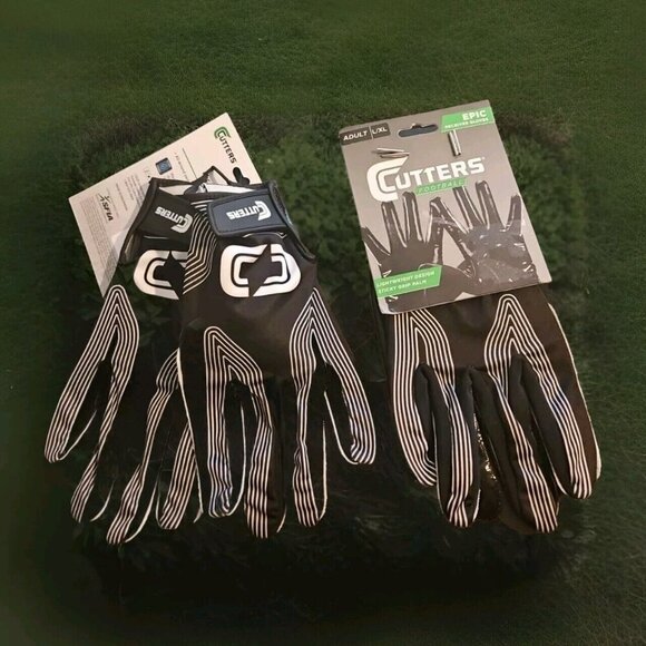 CUTTERS FOOTBALL EPIC RECEIVER GLOVES ADULT SZ L/XL NEW WITH TAGS (Lot Of 2) - Picture 1 of 1